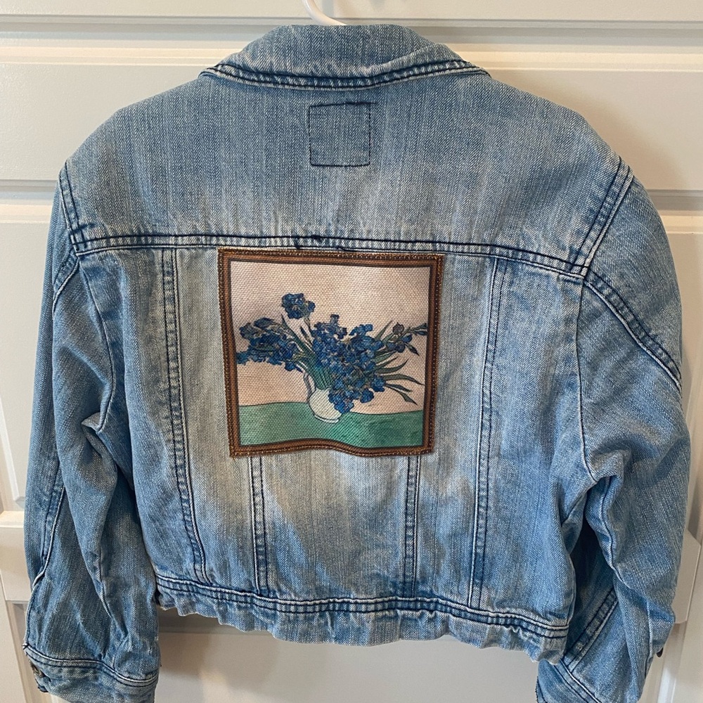 One-of-a-Kind Upcycled Denim Jacket Van Gogh